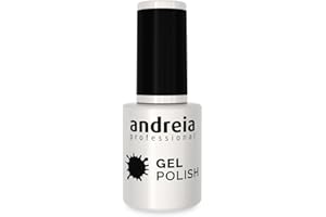 Andreia Pintauñas Semipermanentes – Esmalte Semipermanente Profesional para Uñas de Gel - Manicura con Brillo Intenso que Dura Hasta 4 Semanas - Color 240 Negro - Sombras de Noche - 10,5 ml