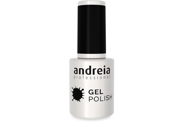 Andreia Pintauñas Semipermanentes – Esmalte Semipermanente Profesional para Uñas de Gel - Manicura con Brillo Intenso que Dura Hasta 4 Semanas - Color 240 Negro - Sombras de Noche - 10,5 ml
