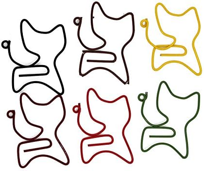 Paper Clips Cute Animal Shaped Clamps Paperclips, Metal Bookmark Office School Supplies, 2 Packs, One Pack of 12