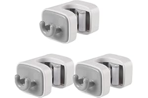 DURDIIY 3 Pcs Mop Broom Holder,Broom Holder Wall Mounted No Drilling Self-Adhesive Mop Holder Mop Storage Wall Mount Storage Organiser for Bathroom, Kitchen, Office, Closet, Garden Garage (white)