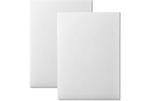 ABEL DESIGN - Set di Taglieri per Cucina, 2 Taglieri Misure 35x25x1,5 cm e 35x25x0,8 cm, Taglieri HACCP in Polietilene Bianco di Alta Qualità, Realizzati in Italia, Pratici e Igienici