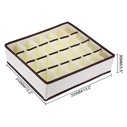 LemonBest® Schubladenunterteilungen Kleiderschrank Veranstalter Bra Unterwäsche Aufbewahrungsboxen (24 Cell) - 7