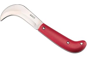 AUSONIA - Roncola da Giardino Manico plastica Rosso Lama Acciaio di 1° qualità Cm 16