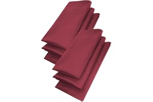 ‎GARIELLA Gariella - 6er Set Stoffservietten mit Muster, Farbe: Weinrot/Bordeaux, Mundservietten, Mundtuch, 100% Baumwolle, Größe: ca. 45 x 45 cm, waschmaschinenfest, vierseitig eingesäumt