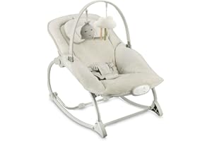 Mecedora MoMi LAPIS para niños hasta 12 kg, a pilas, arnés 3 puntos, barra con 2 juguetes, respaldo 3 posiciones, 8 melodías, control volumen, 3 modos de vibración