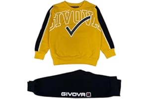 GIVOVA Tuta Giro Collo per Bambino in Felpa Invernale in Vari Modelli, Completo Maschile Sportivo Adatto per la Palestra Calcio e Tempo Libero.