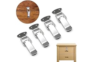 SHOWLL 4X Edelstahl Spannverschluss Kistenverschluss Kappenschloss Verschluss Gegenhaken 4mm 73mm