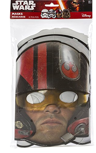 Star Wars 8 Stk Masken aus Star Wars Episode 7 – 8 Stk Papiermasken 4 verschiedene Gesichtsmasken - 2