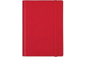 Finocam - Agenda con Bloc de Notas DuoBand 2025 Semana Vista Horizontal Enero 2025 - Diciembre 2025 (12 meses) Rojo Español