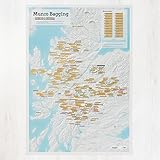 Munro Bagging Collect and Scratch Print - Poster for Walkers Climbers - 59.4 (w) x 84.1 (h) cm