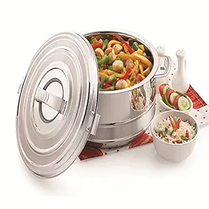 WARMEO Crysta Stainless Steel Casserole, 4000 ml, Silver