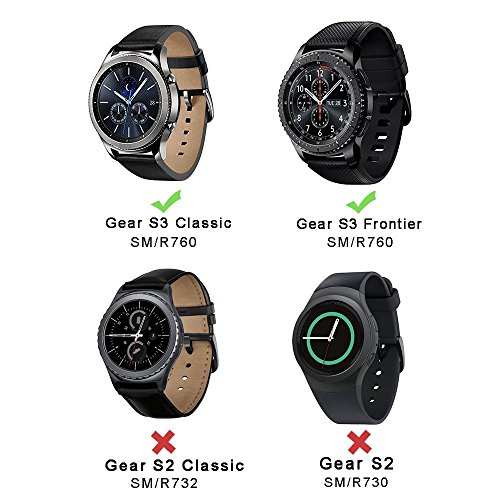 Para Gear S3 Correa Silicona  iBazal Gear S3 Frontier   Classic Watch Correa 22mm Banda de Silicona Suave para Samsung Gear S3 Frontier Classic SM-R760  Samsung Galaxy Watch 46mm  Moto 360 2nd Gen 46mm  Huawei Watch 2 Classic - Negro Verde