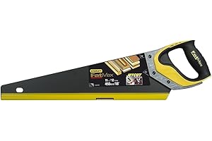 STANLEY - FATMAX Stanley 2-20-533 Scie Égoïne Coupe Fine 1 X 450 Mm - Gamme FatMax - Fabriqués En France - JetCut 11Dents - Traitement HardPoint Et Blade Armor - Poignée Tri Matière