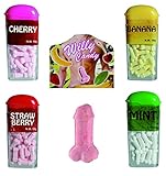 Fun Willy/Penis shaped Candy Sweets/Treats - Pack of 4 a Naughty, Fun edible treat! Ideal for Hen Parties & Sexy Santa!