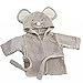 Produktbild Mainaisi Baby Baumwoll Bademantel Badetuch mit Kapuze Verschiedene Tier-Designs 0-3 Alter (Graue Maus)