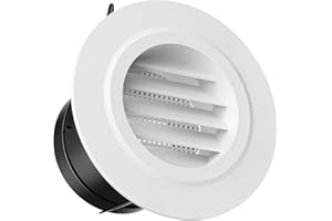 HG Power 3 Inch Air Vent Covers for Walls 75mm Round Vent with Flyscreen Mesh Vent Cover for Ducts, Tumble Dryer Vents, Caravans