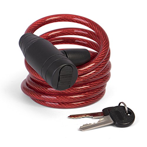 Gregster Fahrradschloss Set, Spiralkabelschloss Set fürs Fahrrad, auch als Familienschloss geeignet, 3 Schlösser – 6 Schlüssel – eine Schlosskombination, mehrfarbig - 4