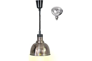 ‎VFDZ VFDZ Lebensmittel Wärmelampe, Kommerzielle Speisenwärmer Lampe, 250W Wärmelampe für Speisen, Buffet Heizlampe Einziehbares Hängende für Buffets und Küche Esszimmer(A-25cm, 1 Stück)