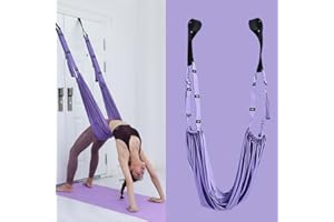 MOSKADO Yoga Stretching Strap, Aerial Yoga Rope for Back Pain, Waist Back Leg Stretch Strap, Fitness Stretching Assist Trainer, Hammock Swing Stretching Strap, Anti-Gravity Inversion Yoga Belts
