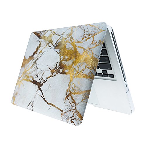 KONKY Macbook Pro 15 A1707 Hülle (2016 freigegeben), Schützende Soft-Touch HartschaleTasche Schutzhülle Snap Case für Neueste 2016 Apple MacBook Pro 15 „Zoll mit Touch Bar und Touch-ID, Weiß Gelb - 4