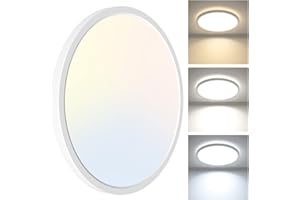 ‎ZEMTY zemty 24W 2100LM LED Deckenleuchte Flach, 3000K/4500K/6000K Deckenlampe Rund Ø22cm Ultra Dünn Modern LED Lampen Deckenlampen, Deckenleuchten Badezimmer Lampe Decke für Küche Flur Deckenbeleuchtung