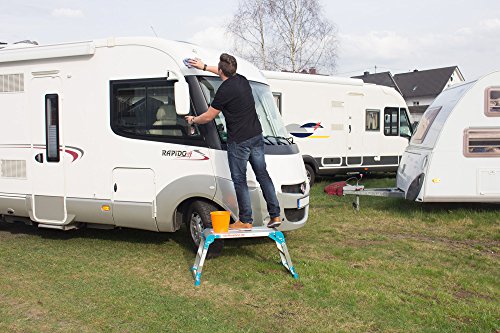 Die Laufbühne – Arbeitsplattform, Laufbühne aus Aluminium – die ideale Hilfe beim Beladen, Reiten, Camping, im Haushalt - 9