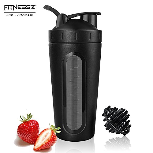 PLC020 Fitness Sport Bottle Shaker Proteine per Sportivi palestra Capacità 700ml rosso