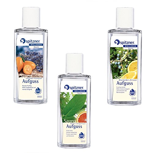 Spitzner Vorteilspack 3er Lavendel Grapefruit Wacholder Saunaaufguss je 190ml