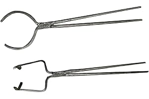 LSMIITTH 16KG Crucible Tongs Set for Pouring and Lifting, Metal Melting Foundry Tools for Large Crucibles