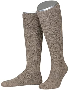 Lusana Herren Trachtenstrümpfe Grober Kurzhosenstrumpf Loden Tweed