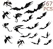 Produktbild Kyerivs Halloween Wandtattoo Fledermaus Wandsticker Halloween Party Dekoration DIY Home Deko 60 PC Beängstigend Fledermäuse und 7PC Drachen für Halloween Dekorationen