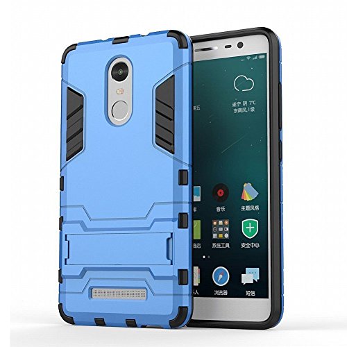 Funda para Xiaomi Redmi Note 3   Redmi Note 3 Pro  5 5 Pulgadas  2 en 1 H  brida Rugged Armor Case Choque Absorci  n Protecci  n Dual Layer Bumper Carcasa con pata de Cabra  Azul 