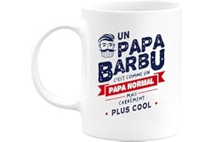 quotedazur - Mug Papa Barbu Carrément Plus Cool - Humour Père Tasse Cafe Cadeau Rigolo Anniversaire Original Humoristique Pour Homme - Idée Cadeau Fêtes Des Pères Noël