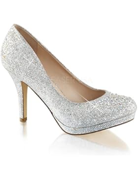 Fabulicious Brautschuhe Pumps Hochzeit High Heels Hochzeitsschuhe Covet-02 silber