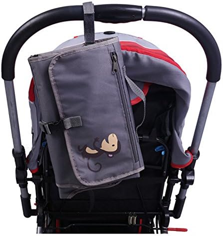 Welkey Portable Changing Mat -Baby Nappy Changing Pad - Diaper Travel Changing Mats - Waterproof Zipper Stroller Diapers Storage Kit Station Clutch Purse for Travel Supermarket Park &amp; Home