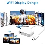 Genießen Sie einen großen Bildschirm mit hoher Bildqualität: Der WiFi-Display-Dongle mit bis zu 1080p Full HD eignet sich perfekt für E-Learning, Geschäftstreffen, Familienfeiern und Unterricht (PowerPoint, Excel, Word, PDF, Videos, Filme und Bilder von iOS und Android) Smartphone, Tablet auf HDTV oder Beamer, Beamer).