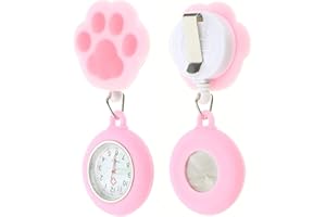 Cyhamse Montre d'infirmière - Montre à Poche pour Femme,Montre à Clip, Montre d'allaitement, Montres à Clip, Montre avec trotteuse, Montre d'infirmière Cadeaux d'infirmière