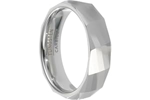 SOXEMAN 1 anello di lusso semplice per uomini e donne, anello alla moda in acciaio al tungsteno, anello per coppia, larghezza 6 mm