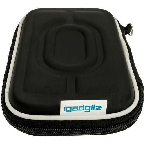 igadgitz Schwarz EVA Hart Tasche Schutzhülle für Toshiba Canvio Plus, Basics 500GB 750GB 1TB 2TB 3TB, Aeromobile 128GB & Store.E Aviv TV Kit 1TB Tragbare Externe Festplatte Etui Case Cover - 3