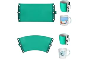 OUKEYI Morsetti per tazza in silicone, 425,2 ml e 311,8 g, per tazza di sublimazione 3D, morsetto per tazza di trasferimento, per Fix & Printing tazze grafiche (2 pezzi)