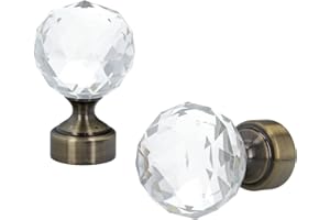 Sento Metall Zubehör für Ø 16 mm Gardinenstangen in Messing Antik Ø 16mm 2x Endstücke Carla