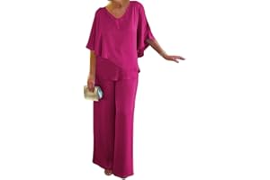 FANOIES Traje tipo túnica gris de doble capa para mujer, 2 piezas, talla grande, vestidos de madre de la novia, trajes de pantalón