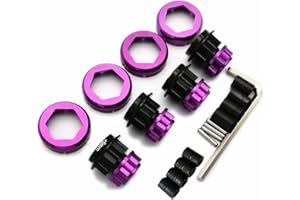 CrazyRacer H-P-I Savage Flux X XL 21 25 SS 4.6 17mm Hex Wheel Conversion with 5mm Extensions Purple