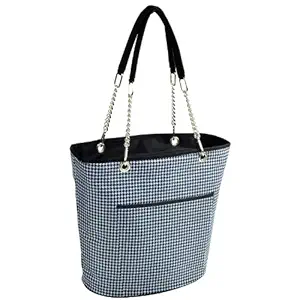Picnic at Ascot Large Insulated Fashion Cooler Bag - 22 Can Tote - Houndstooth