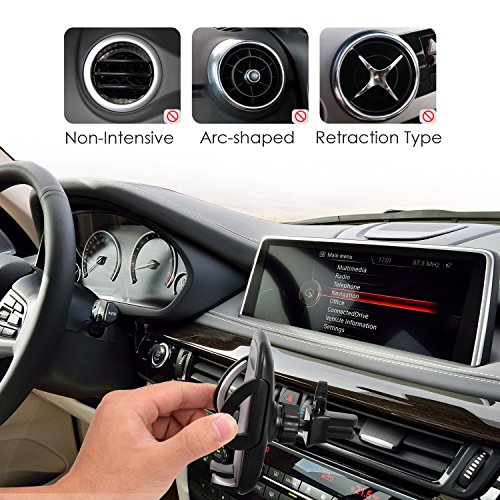 Ereach Supporto Smartphone per Auto Cellulare Rotazione di 360 Gradi di Rotazione Porta Cellulari Auto per Telefoni iPhone 7 7 Plus 6s 6s Plus 6 6 Plus iPhone SE 5s, Samsung Galaxy S7 S6 J5 A5, Asus Zenfone 3, Huawei e GPS