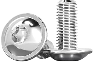 Drenky Vis à Tête Bombée Avec Collerette 20 Pièces M6x20mm Torx ISO 7380-2 à Collerette Acier Inoxydable A2 V2A Pour Machines Filetée Filetage Complet