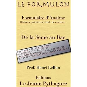 Le Formulon d'Analyse (Les Formulaires du prof. LeBon t. 2)
