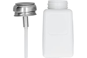 Raguso ESD-sichere quadratische Flasche, kein Rückfluss Kompakter Lösungsmittelspender in Pressform mit Edelstahlabdeckung für Laborzwecke(Weiß)