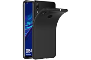COPHONE Funda Negro Huawei P Smart 2019, Negro Silicona Fundas para Huawei P Smart 2019 Carcasa Negro Funda Case P Smart 2019 Flexible Ultra Delgado