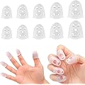 BAHME 50 Pcs doigtier silicone pour doigt, protège-doigts en silicone pour guitare, 5 tailles, antidérapants, pour bassistes, débutants et ukulélés, respirants et réutilisables